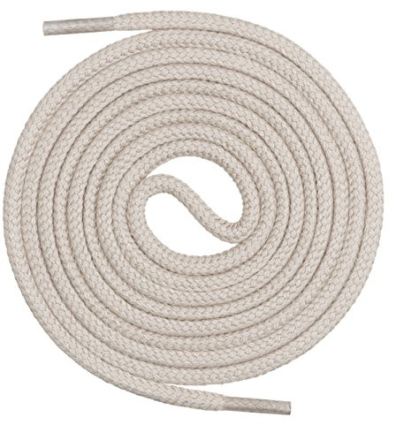 Mount Swiss© Schnürsenkel rund ø 3-4 mm I Sehr reißfeste Premium Schuhbänder aus 100% Baumwolle ideal für Sneaker Sportschuhe Freizeitschuhe Lederschuhe UVM I Shoe-Laces Längen 45-200 cm