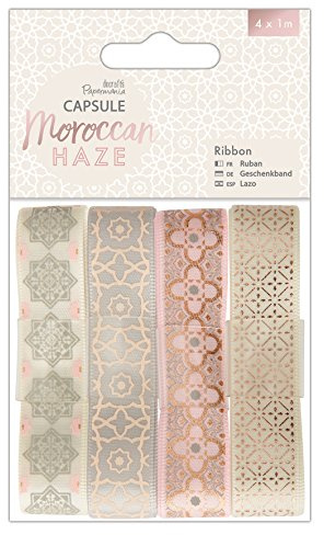 Papermania Capsule Ribbon, Fabric, Moroccan Haze, 14 x 8.5 x 0.5 cm
