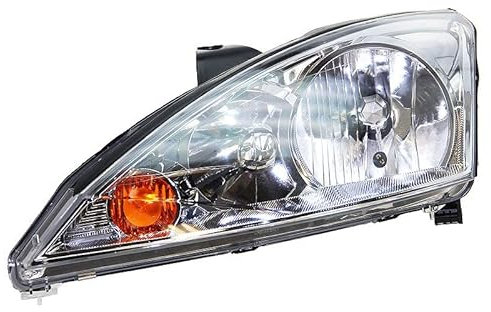 BESTPRICE 1x Hauptscheinwerfer vorne links H7 / H1 mit glasklarer Streuscheibe Frontscheinwerfer ohne Stellmotor, Kompatibel mit FORD FOCUS Mk1 (DAW, DBW) (DFW) (DNW)