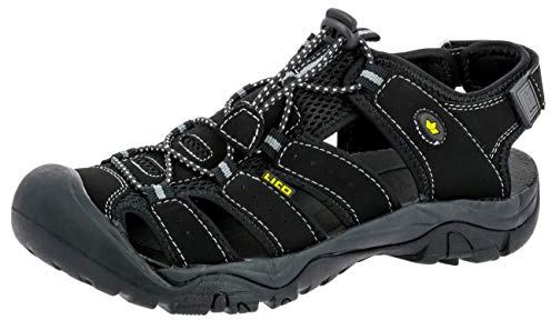 Lico Miami Herren Geschlossene Sandalen, Schwarz, 38 EU