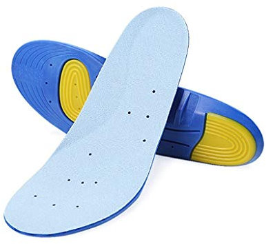 Yue668 2X Arbeitsstiefel Gel Einlegesohlen Schuheinlagen Orthesen Arch Support Pads Massieren Füße Hochwertige Orthopädische Einlegesohlen Bei Arthritis Gicht Fersensporn Hornhaut (L)