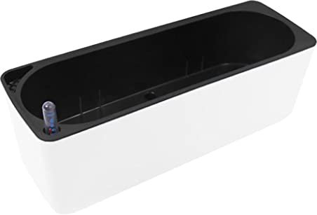 joyMerit Jardinera De Plástico Rectangular Jardinera De Riego Automático Jardinera Perezosa - Blanco