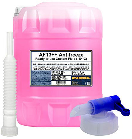 MANNOL 20 Liter, AF13++ -40°C Antifreeze Kühlerfrostschutz Fertigmischung G13+ violett