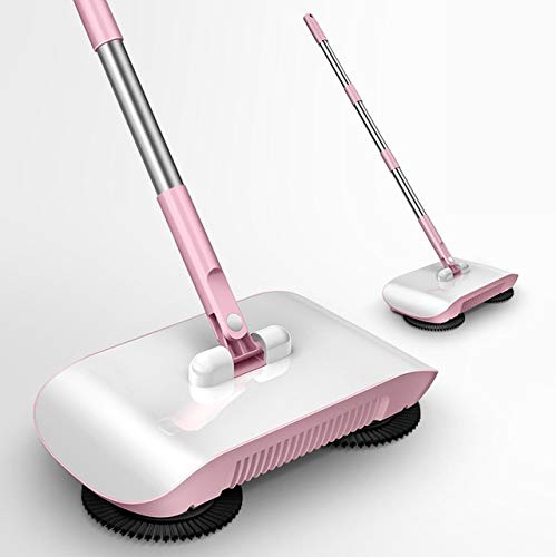 LXRZLS Cleaning Broom Robot Floor Cleaner Home Kitchen Sweeper Mop Sweeping Machine Magic Handle Household (Color : Pink)