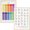 kizibi® 1x1 und Grundschrift Poster Set A2 mit Rahmen Holz Farbe Natur für Kinderzimmer, Lernposter für Mädchen und Jungen, für Kindergarten, Vorschule oder Grundschule