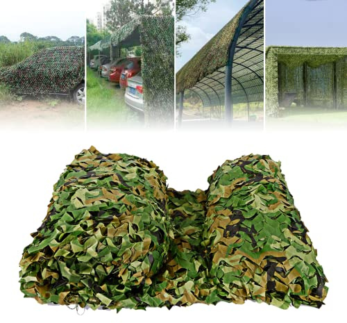 4x6m Tarnnetz Camouflage Netz Woodland Tarnung Net für Deko Waldlandschaft Outdoor Camping Garten Ausblenden Abdeckung Camp