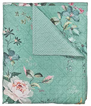 Pip Studio Tokyo Bouquet Tagesdecke Farbe Green Größe 150x200 Plaid Wohndecke