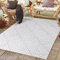 payé Outdoor Teppich Wetterfest - 200x290cm - Grau Weiß - Vintage Raute - Teppiche für Terrasse Balkon Garten Indoor
