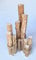Maritime Windlichtsäulen aus Haselnuss - Naturholz Dekoration Haus und Garten (40 cm)