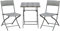 Outsunny Ensemble Meubles de Jardin Design Table carré et chaises Pliables résine tressée Imitation rotin Gris