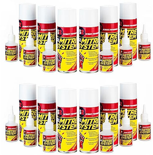 STICK2 Mitre Ultimate Fix Adhesive Kit – 50g HV Super Glue & 200ml Activator Spray | Rapid Bonding for Wood, Metal, PVC, MDF, Plastic, Rubber, Ceramics & More | DIY Adhesive (24)