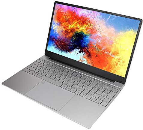 ASHATA Dünner Leichter Laptop-Computer, 15,6-Zoll-FHD-Laptop, für Celeron J4125 12 GB Tastatur mit Hintergrundbeleuchtung WiFi Lange Akkulaufzeit Laptop-PC 100-240 V