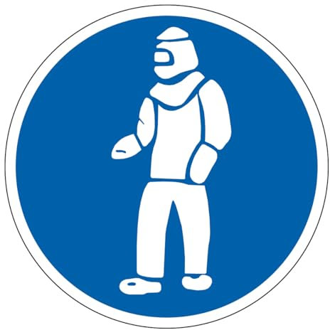 M223 - Schutzanzug Pflicht - Pflichtsignal - Maße nach Wahl - Norm ISO 7010