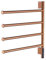 Toallero Electrico Baño Giratorio 180°, Radiador Toallero Eléctrico de Pared con Pantalla LED, Toallero Calentado con Inteligente Termostato/Temporizador,Rose Gold