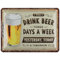 Nostalgic-Art Retro Blechschild, 15 x 20 cm, Drink Beer Three Days – Geschenk-Idee als Bar-Zubehör, aus Metall, Vintage Design mit Spruch, Blechschilder Sprüche, Bier-Deko