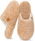 EverFoams Damen Scuff Hausschuhe Gemütlich Weiches Flauschiges Kunstalpaka Memoryschaum Leichte Rutschfeste Pantoffeln Sand, 40-41 EU