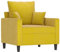 vidaXL Sessel, Sofa Relaxsessel mit gepolstertem Sitz Armlehnen, Fernsehsessel Loungesessel mit Metallgestell, Polstersessel Ruhesessel, Gelb Samt