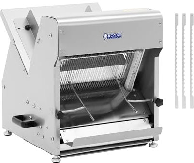 Royal Catering RC-BSM95 Machine à pain 480 pains/h Épaisseur de coupe 9,5 mm Convient pour 200-365 x 70-150 mm Grande machine à pain, coupe-pain, boulangerie électrique