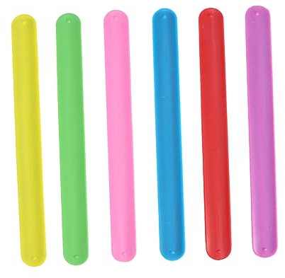 HEMOTON Pezzi braccialetti schiaffi per bambini braccialetti silicone bracciale silicone a schiaffo o arcobaleno bambino