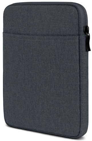 moex eBook Hülle für Amazon Kindle Oasis (2019) Tasche mit Reißverschluss und Fach für Zubehör, Stoff E-Reader Sleeve weich Gepolstert, Schutzhülle Minimalistisch Dash Case, Anthrazit