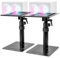 Duronic SPS30 2 Uds. Soporte de Altavoz para Escritorio | Ajustable de 26,4 a 40,5 cm | Soportes de Altavoz de sobremesa Inclinable y Giratorio | Placa 24 x 20 cm | Soporte 25 x 20 cm | Cine en casa