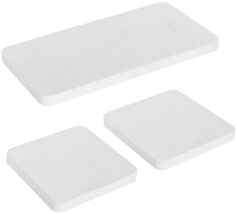 Pack de 3 sous-Verres en Terre de Diatomées Absorbant l'eau, Pierre Absorbant l'eau,Pierre Absorbant l'eau pour éviers, Convient pour Le Savon pour Les Mains,Les Savons, Les Cosmétiques (Blanc)