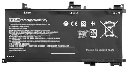 WAKEACH TE03XL Batterie de rechange pour ordinateur portable HP Pavilion 15 Omen 15-BC000 15-BC015TX BC400NA BC006NA BC411TX BC406TX AX033DX AX009NA AX001TX AX001NS AX008NS AX038NF AX038NF 55 V/6 V.