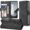 Qissy Cover per Samsung Galaxy Z Fold 6 Custodia in pelle a portafoglio, [Slot per schede][Funzione supporto] Magnetica Folio Z Fold 6 Custodia antiurto protezione per Samsung Z Fold 6 Case (nero)