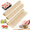 VMUTGA 3 Pièces Natte Sushi, 24 X 24Cm Sushi Roll Mat Bamboo, Rouleau a Sushi, Bambou Sushi DIY Kit, Tapis Sushi Réutilisable, pour Cuisine, Fête, Débutants, Professionnels