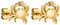 PURELEI® Crab Ohrringe (Gold, Silber, Rosegold), Wasserfeste Damenohrringe, Ohrstecker in Krabbenform aus Edelstahl mit Edelstein, Geschenk für Frauen (Gold)