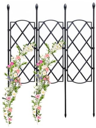 Treillis Plante Grimpante, Grands Supports pour Fleurs Grimpantes, Treillage De Jardin, 46.5x90cm Clôture De Jardin, pour Intérieur Et Extérieur Décoration(46.5x60cm/18.3x23.6in)