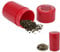 Kelepu Solid Colour Airtight Aluminium Metal Sealing Jar For Herbal Tea Coffee Spices Sugar Storage Canister 250 ML H 3.9 x Dia 2.3 inches 1 Pc (Red)