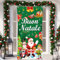 DPKOW Italiano Buon Natale Porta Striscione Decorazione, Buon Natale Decorazioni per Parete Porta Casa, Italiano Buon Natale Addobbi, 185 * 90cm