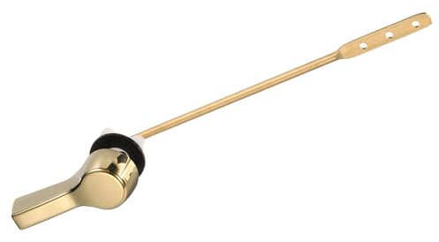 Sourcing Map Toilet Handle Replacement Kit, Front/Side Mount, Gold, Zinc Alloy & Brass, Universal Design