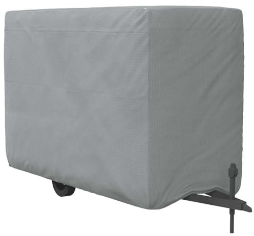 vidaXL Housse de remorque Chevaux Gris 376x168x240 cm Tissu Non tissé, Housse de Protection pour remorques à Chevaux, bâche de remorque pour Chevaux, Housse de remorque équestre