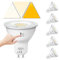 Jaenmsa Lampadine Led GU10 5W 500LM, Dimmerabile, Bianco Caldo 2700K Bianco Neutro 4000K Bianco Freddo 6000K, 3 Temperature di Colore Regolabili, 120° Angolo del Fascio, 230V, Confezione da 6