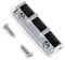 Rubatone Metal Roller Guitar Nut 3 Saddles 6 String with Screws Compatible with Strat or Tele Electric Guitar Accessories Chrome.