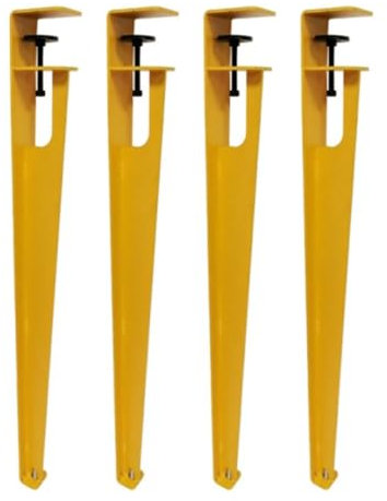 DLYZAYE Verstellbare Metall-Tischbeine, 4er-Set, Gelb, Eisen, Werkbankstützbeine, 40,6 cm, Ersatzbeine für Couchtisch