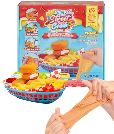 Slimy Street Foodz Crush - Mini Chiccy Nuggies, Slime y Plastilina Creativo, Juego de hornear para mezclar, moldear y decorar, diseñar creativamente para niños