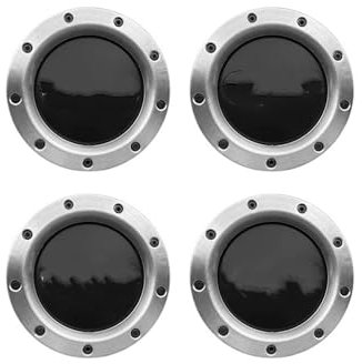 4 Stück 146 mm graue Alufelgen-Nabenkappen 8D0601165K Kompatibel für Audi TT A2 A3 A4 A8 S6 Q5 Q7 RS6 Auto-Logo-Zubehör(Black 146mm)