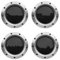 4 Stück 146 mm graue Alufelgen-Nabenkappen 8D0601165K Kompatibel für Audi TT A2 A3 A4 A8 S6 Q5 Q7 RS6 Auto-Logo-Zubehör(Black 146mm)
