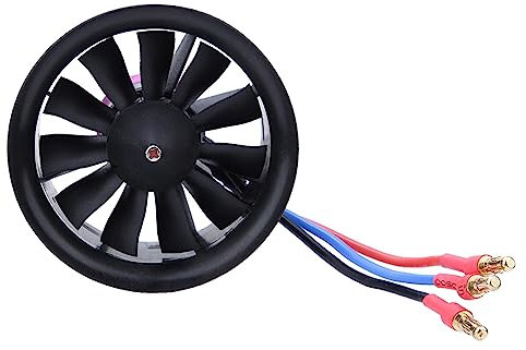 WOHPNLE 50mm EDF Propeller Ducted Fan Blades, Lightweight Composite RC Plane Engine Fan Upgrade Kit for Model Airplane Performance and Efficiency (KV4300 4S EDF 50 culvert)