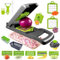 Tryslyn 16 in 1 Mandolina per Verdure, Tagliaverdure Manuale Multifunzione con Cestello di Scarico, Affettatrice Mandolina con 5 Lame per Patate Cetrioli Carota Affetta, Tagliare e Grattugiare