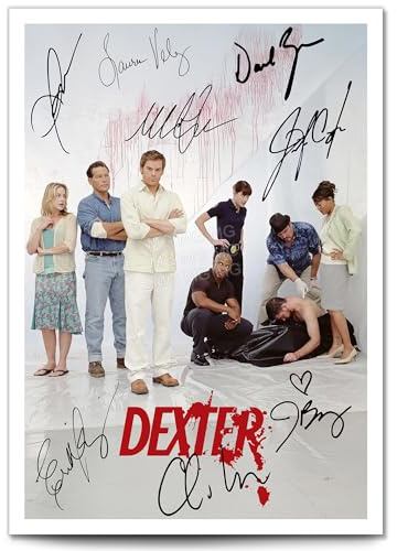 Dexter Cast Signed Autograph Signature A4 Poster Photo Print Photograph Artwork Wall Art Picture TV Show Series Season Memorabilia Gift Michael C Hall (Dexter 3, A4 Print (Unframed))