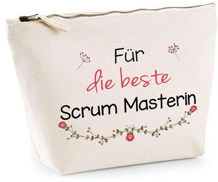 Kosmetiktasche Für die Beste Scrum Masterin - praktische Schmink- & Kulturtasche für Make-up & Reise - Geschenk zum Ruhestand, Abschied oder Geburtstag für Kollegin oder Chefin
