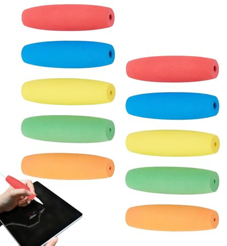 10x Non-slip Griffhilfen Für Senioren,Schaumgreiferschläuche,Parkinson Besteck,Besteckpolsterpolster,Hilfsmittel Für Behinderten & Rheuma,5 Colours Griffverdickung Stift,nicht Rutsches Leichtweighable