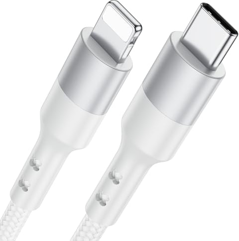 Baileku Cable iPhone USB C 2M [Certifié MFi] Câble USB C vers Lightning Nylon Cable USB C Charge Rapide iPhone Fil Chargeur Lightning USBC pour iPhone 14 13 12 11 Pro Max Mini XR XS Max X SE, iPad