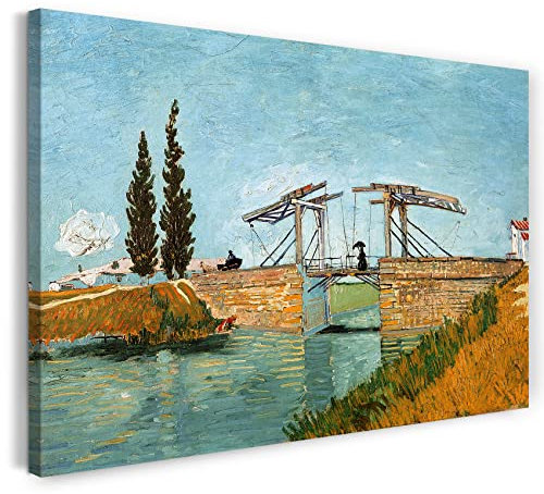 Printed Paintings Leinwand (80x60cm): Vincent Van Gogh - Brücke von Langlois (1888)