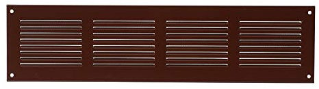 400x150mm / 16x6 inch Brown Metal Air Vent Grille Cover with Insect Mesh - Ventilation Cover