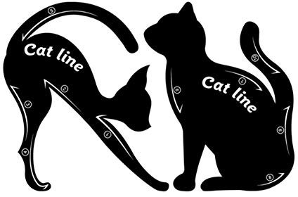 Aeromdale, Katze Eyeliner Lidschatten Schablonen 2 Stück Make-up Hilfe